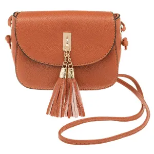 Joe Davies 22cm Tassel Shoulder Bag Tan