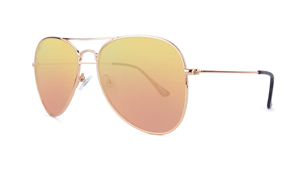 Knockaround Mile Highs Rose Gold Frame - Copper Lens - Polarized Sunglasses