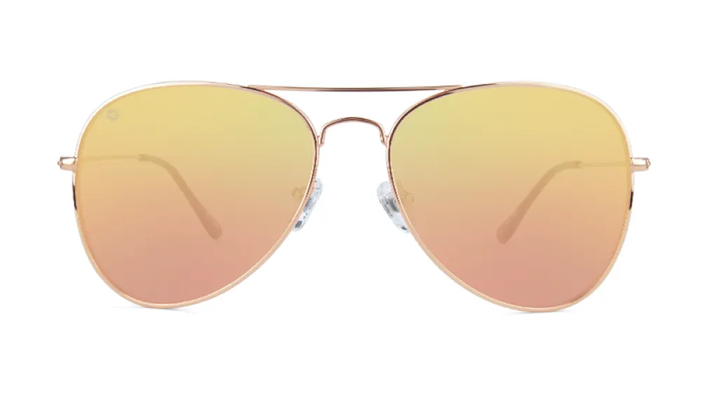 Knockaround Mile Highs Rose Gold Frame - Copper Lens - Polarized Sunglasses