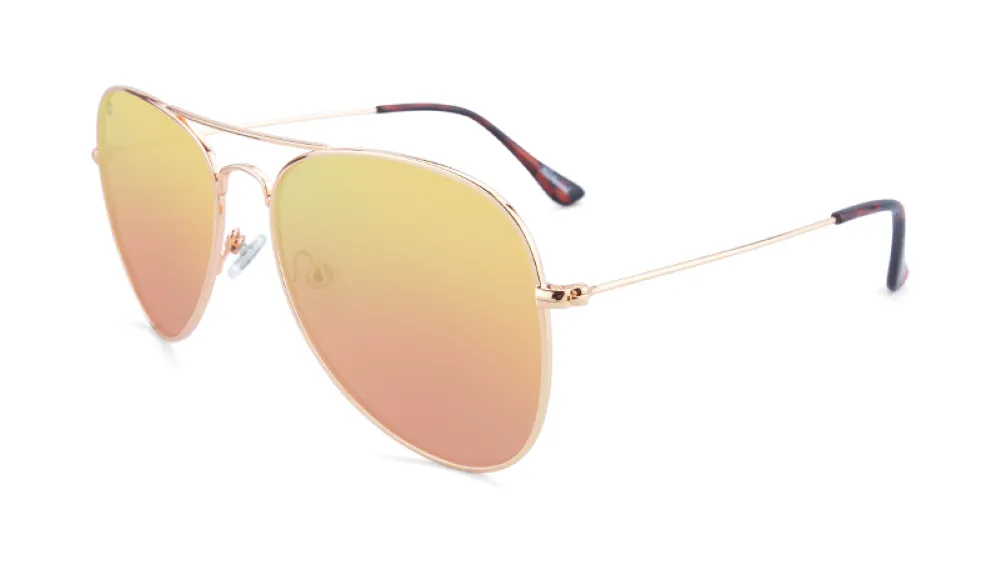 Knockaround Mile Highs Rose Gold Frame - Copper Lens - Polarized Sunglasses