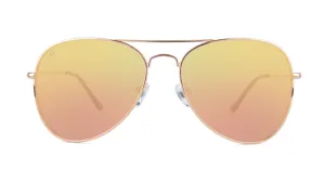 Knockaround Mile Highs Rose Gold Frame - Copper Lens - Polarized Sunglasses