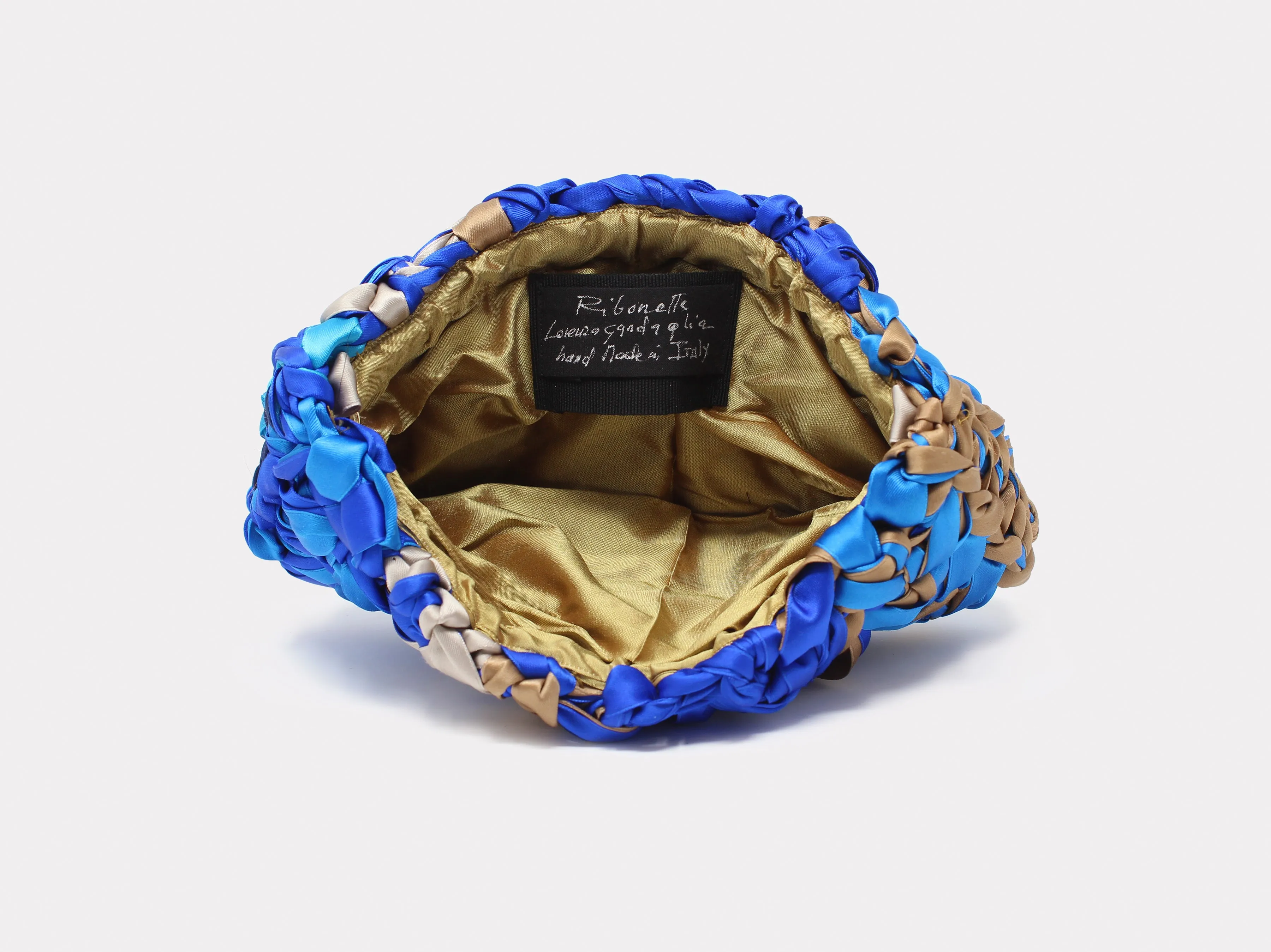 Lorenza Gandaglia Ribbon Clutch Blue