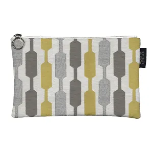 Lotta Yellow   Grey Makeup Bag - Large