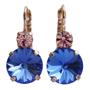 Mariana "Kiss from a Rose" Rose Gold Plated Lovable Rivoli Double Stone Crystal Earrings, 1037R 223206rg