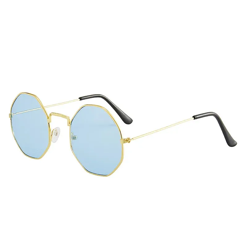 Metal Small Designer Outdoor Women Travel Sun Shape Frame New Brand Circular Sunglasses