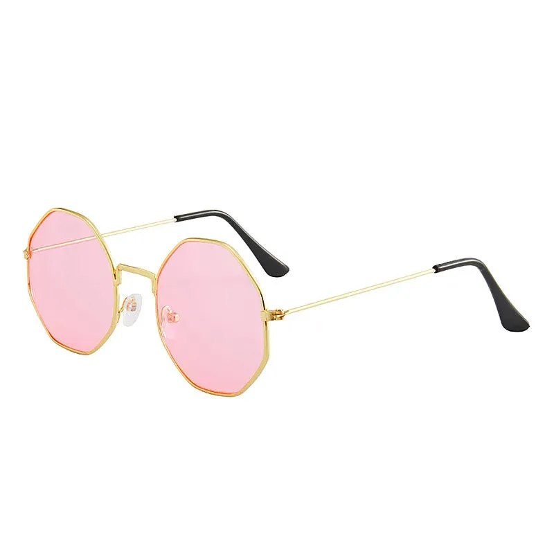 Metal Small Designer Outdoor Women Travel Sun Shape Frame New Brand Circular Sunglasses