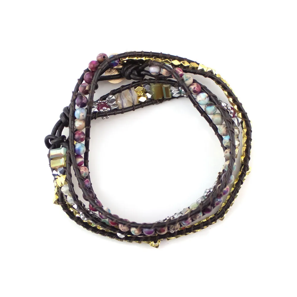 Multi Stone Wrap Bracelet