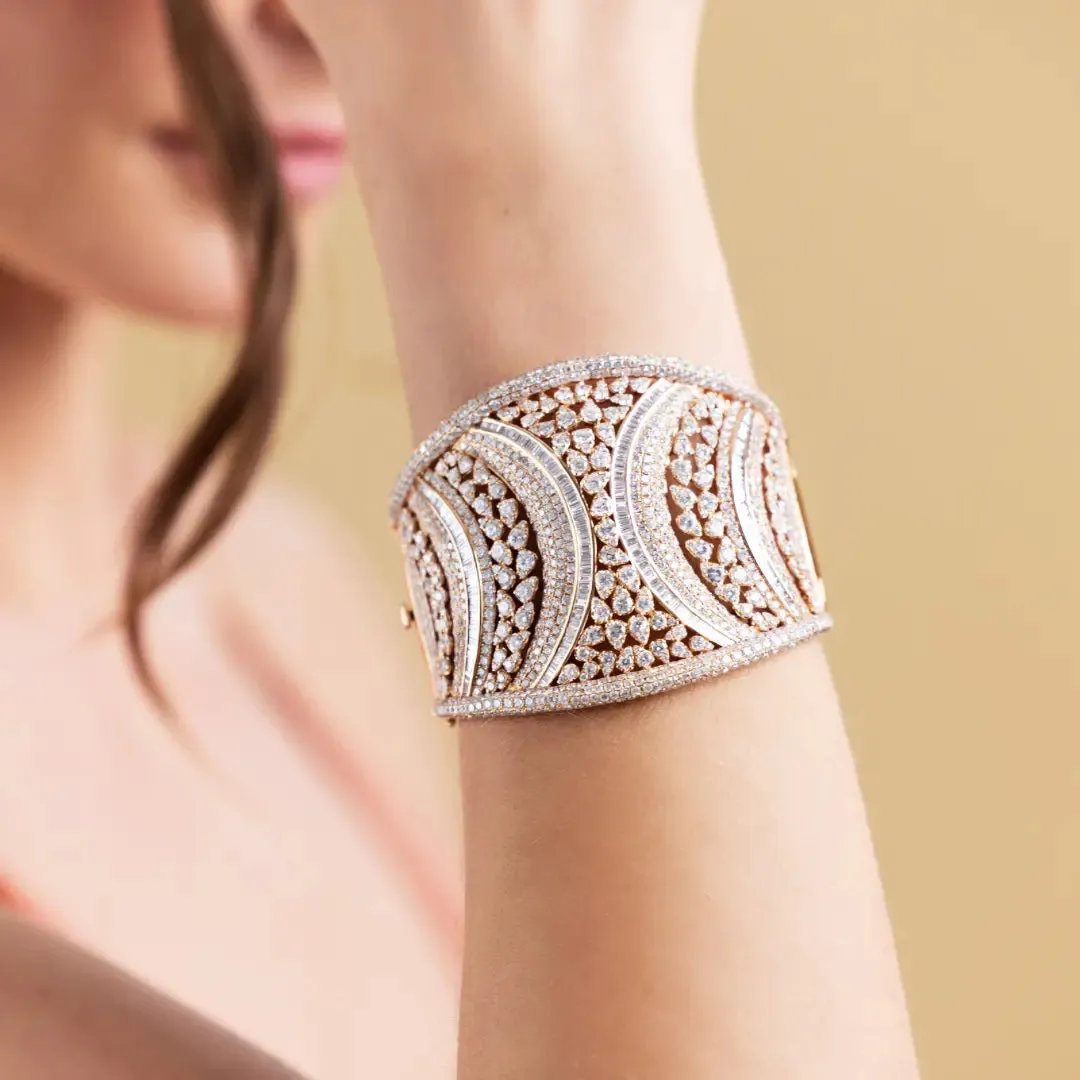 Pave Diamond Cuff Bracelet