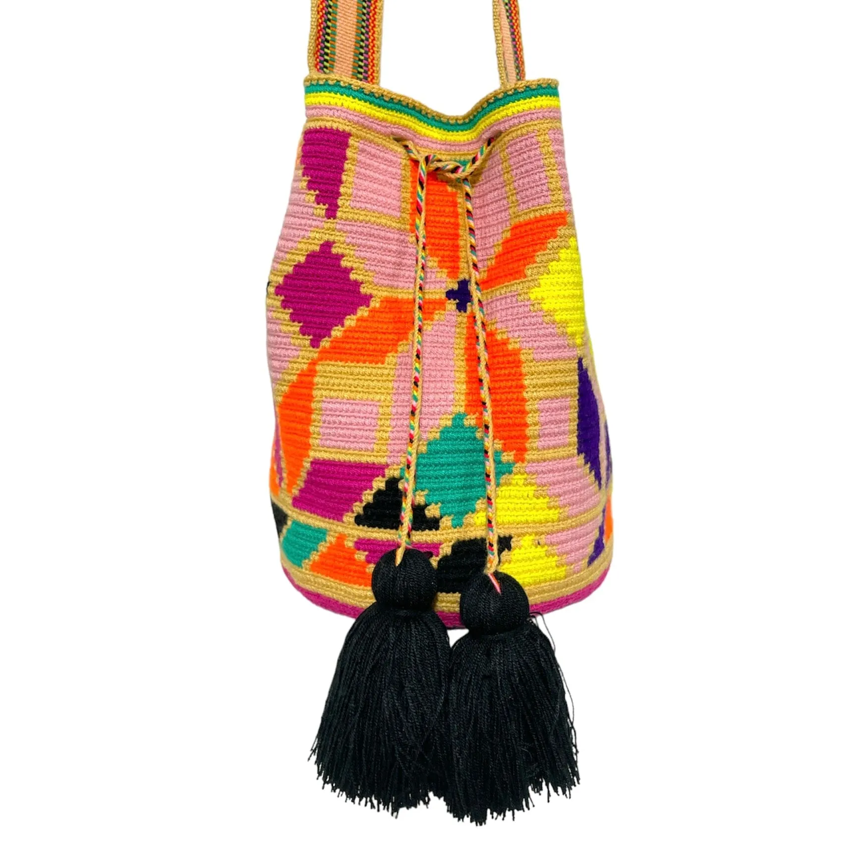 Picasso Bags | Abstract Art Multicolored Crochet Bags - L