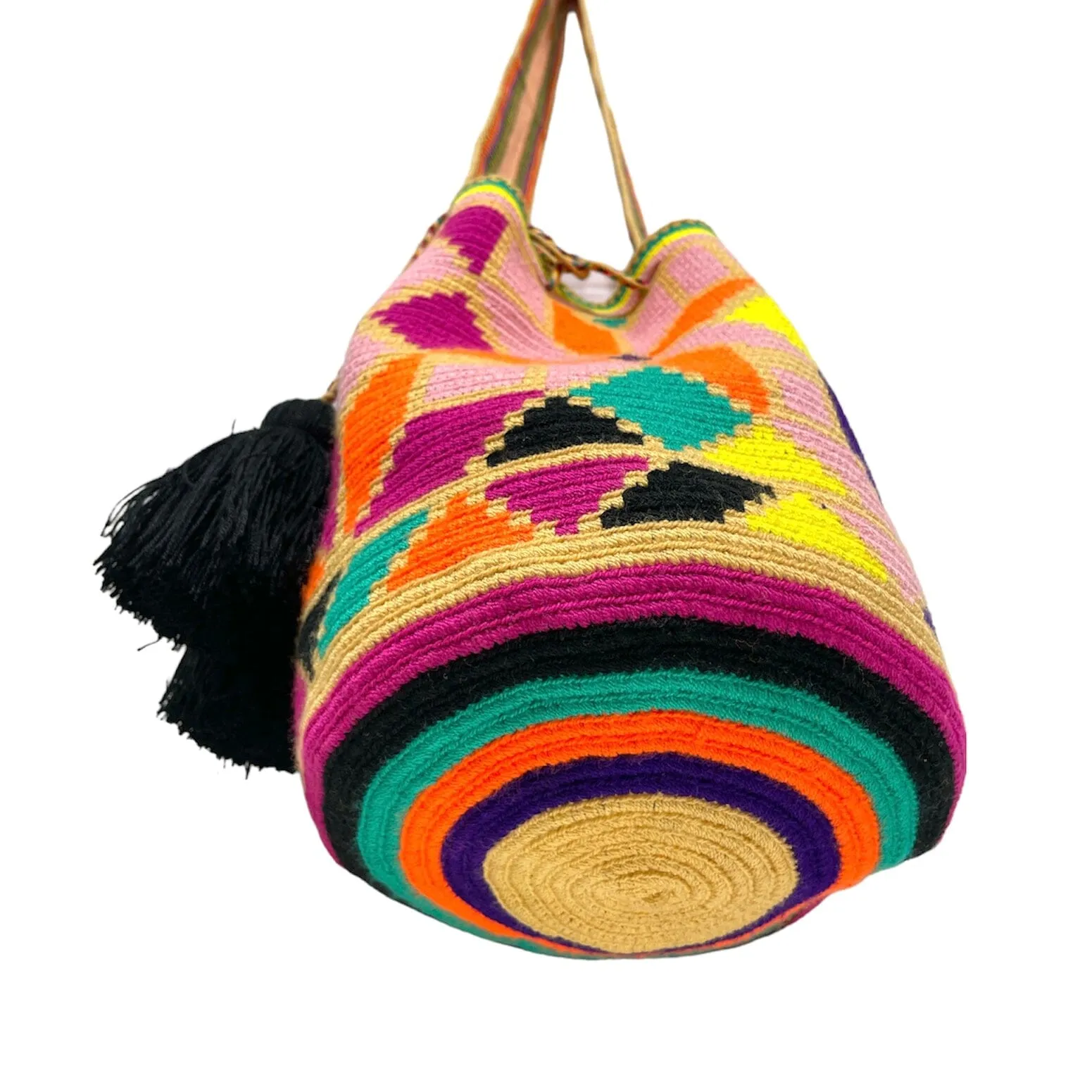 Picasso Bags | Abstract Art Multicolored Crochet Bags - L