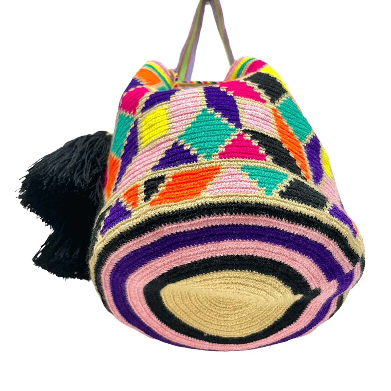 Picasso Bags | Abstract Art Multicolored Crochet Bags - L