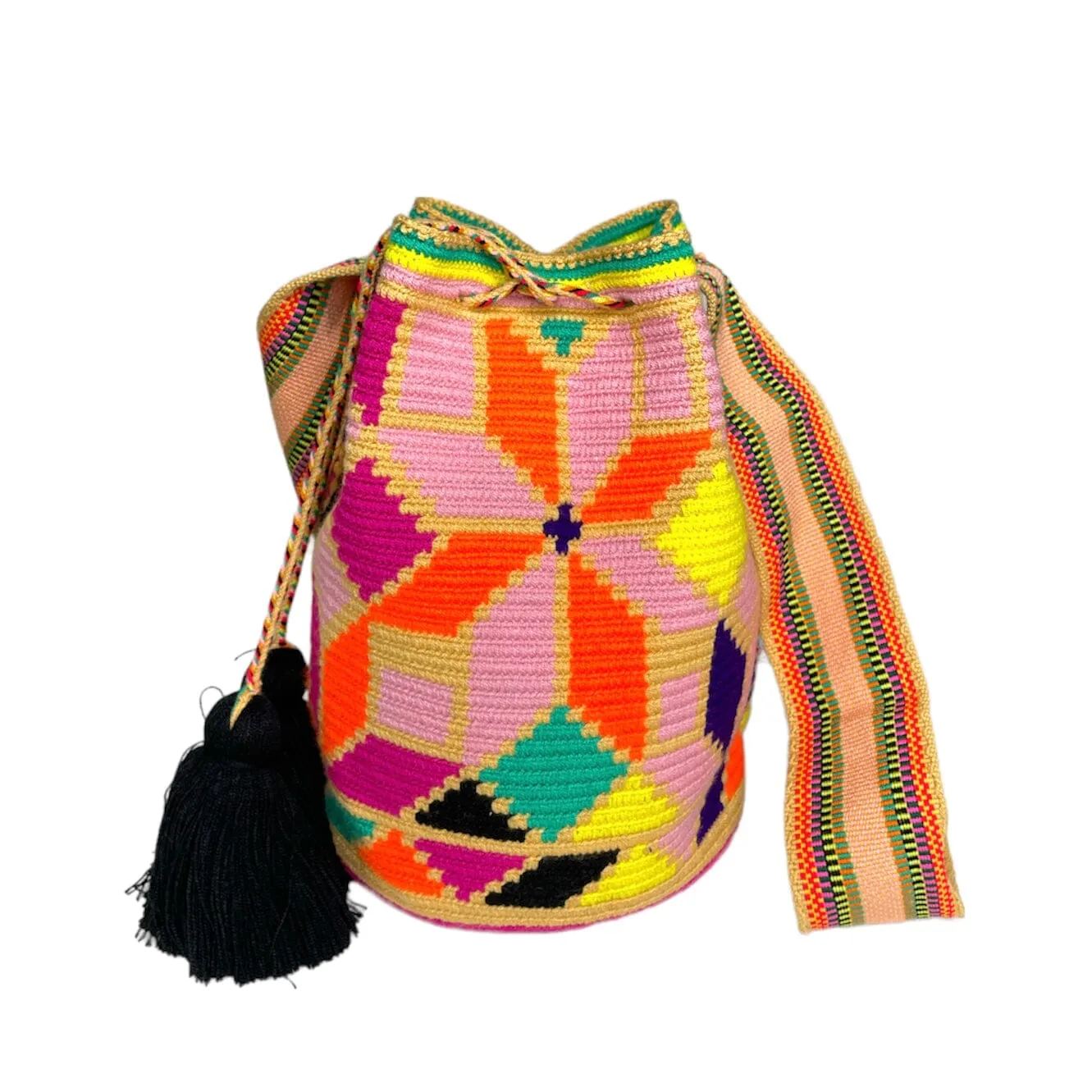 Picasso Bags | Abstract Art Multicolored Crochet Bags - L