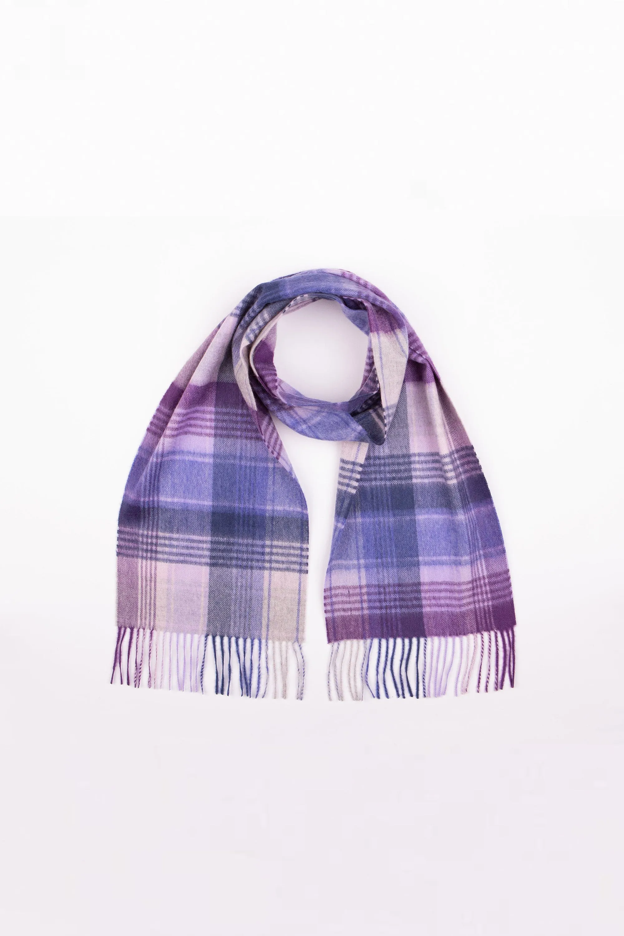 Repeat Edge Cashmere Scarf - Purple