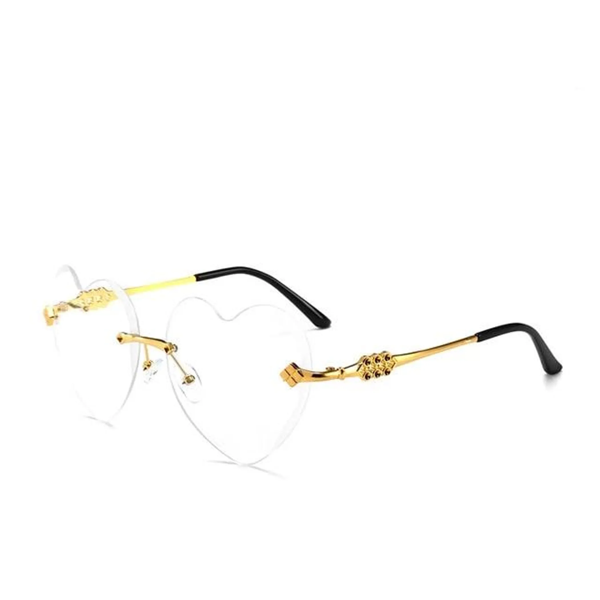 Rimless Style Heart Shape Sunglasses