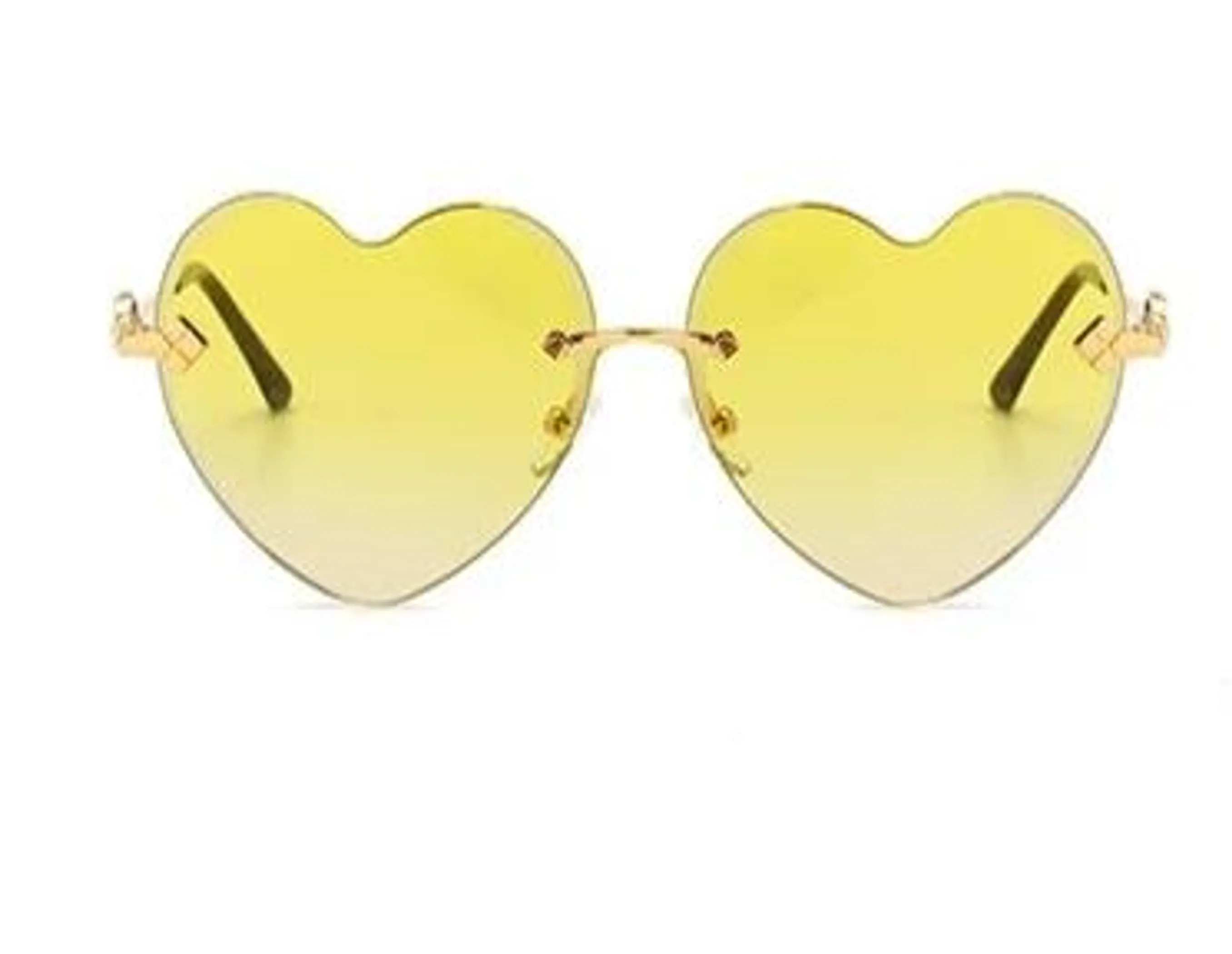 Rimless Style Heart Shape Sunglasses