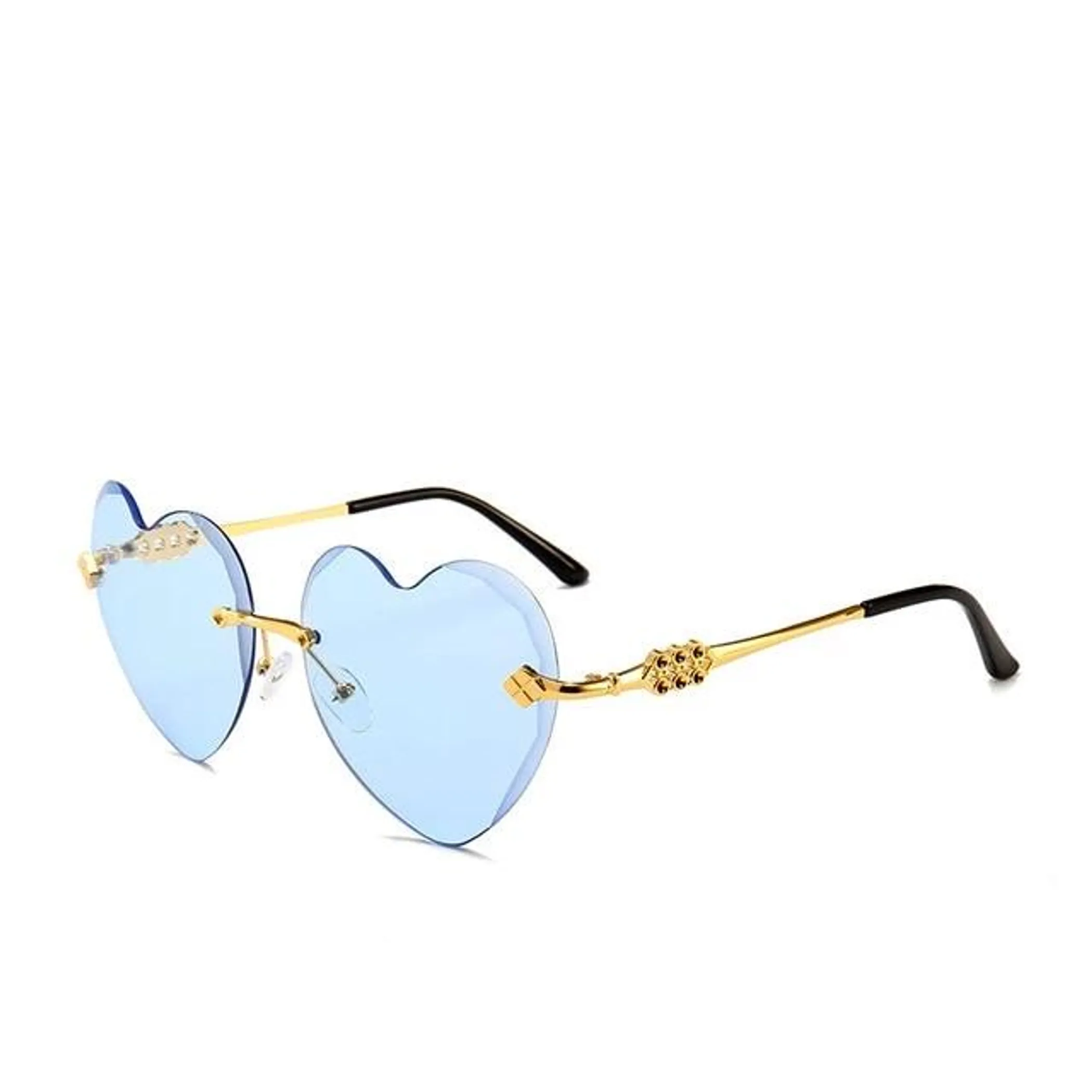 Rimless Style Heart Shape Sunglasses