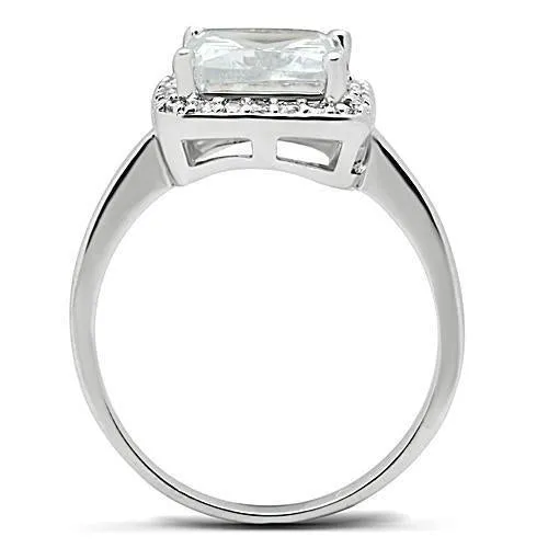 Ring AAA GRD CZ Clear 3W144 for Women Style Rhodium