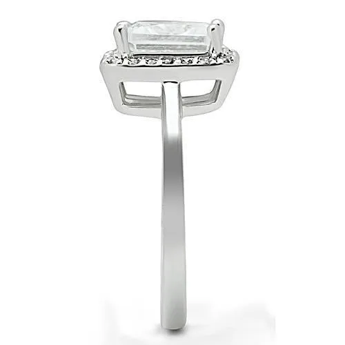 Ring AAA GRD CZ Clear 3W144 for Women Style Rhodium