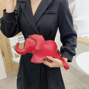 Stylish and Unique Elephant Shaped Cross-body Wristlet Handbags