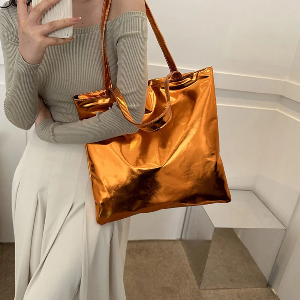 Stylish Large Tote Bag Fashionable Laser Shoulder and Hobo Purse