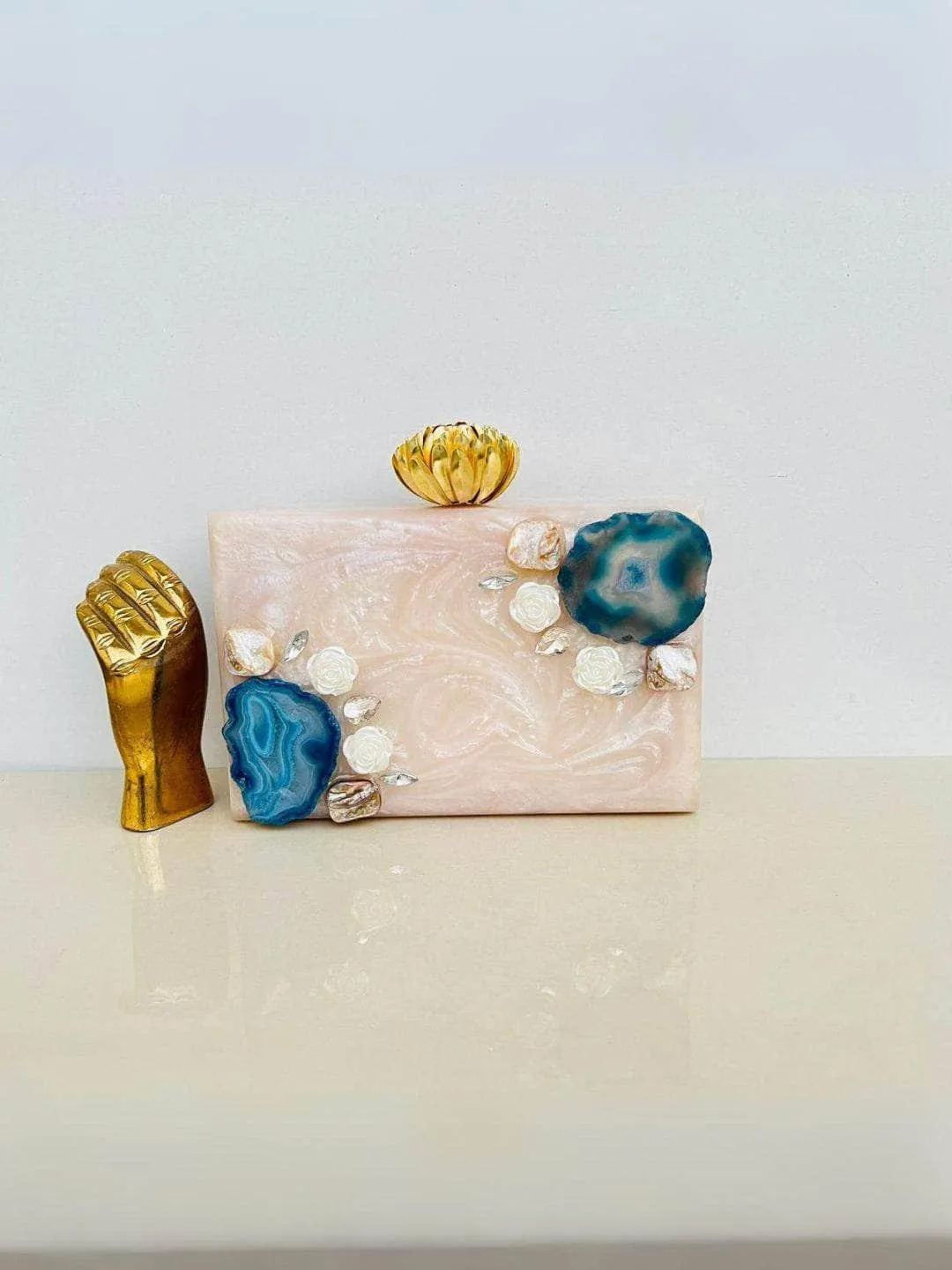 The Blue Baroque Rectangular Clutch