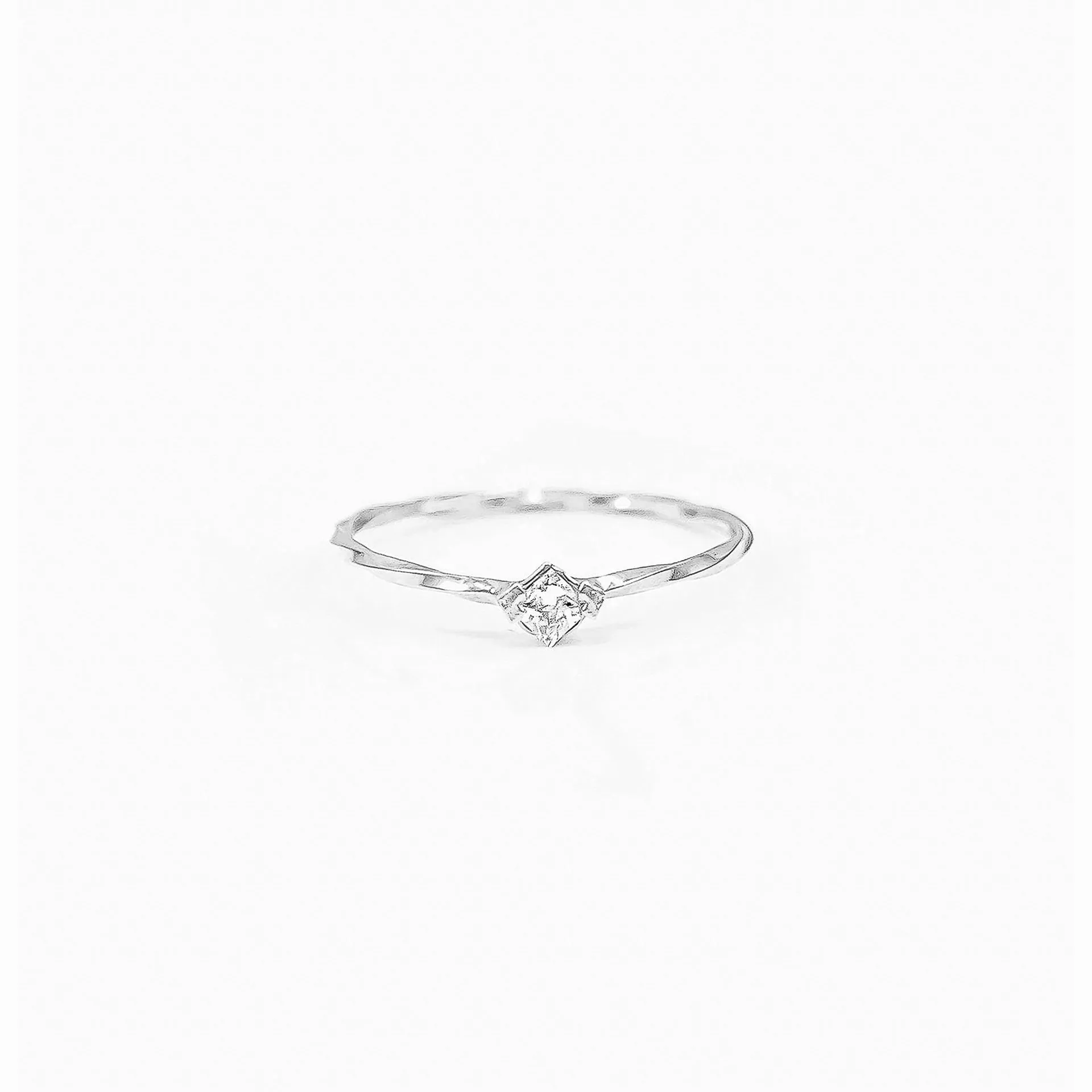 Thin Crystal Solitaire Ring (Mix 1)