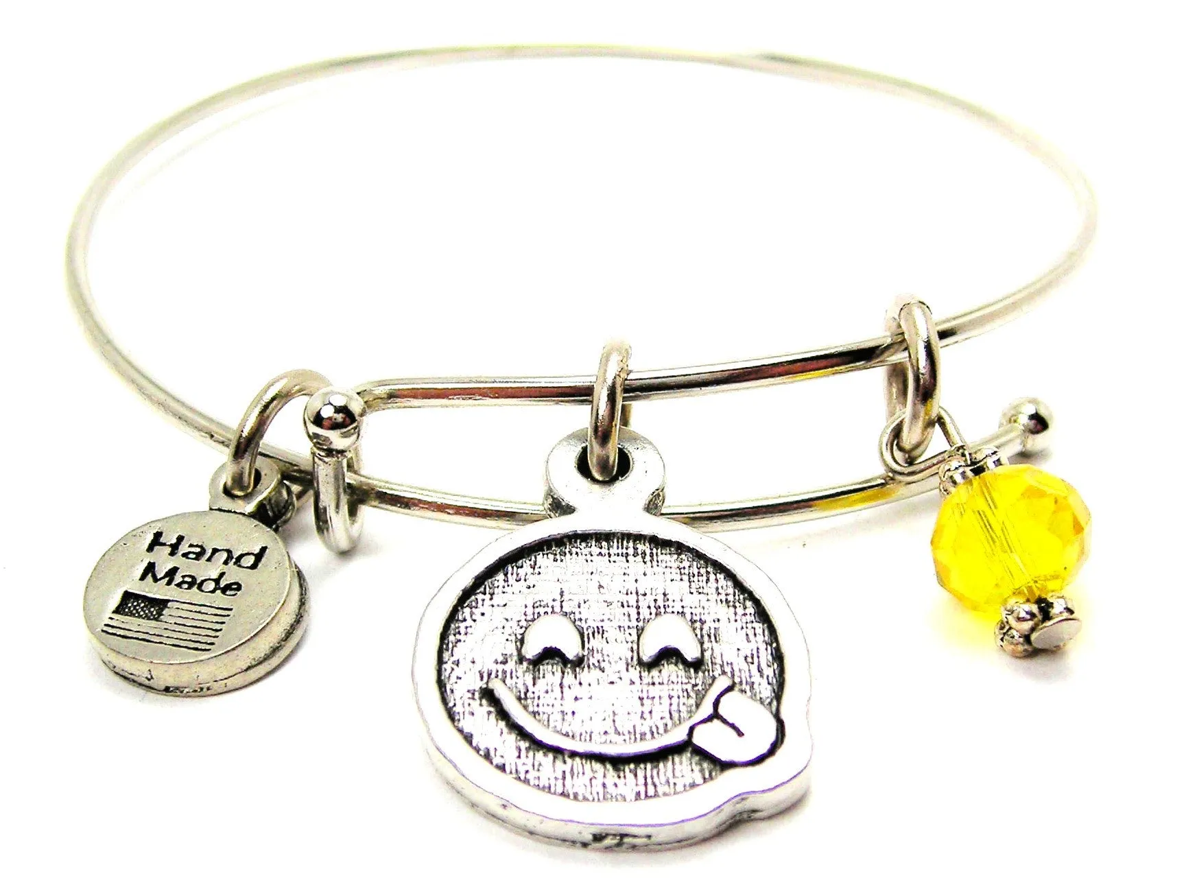 Tongue Sticking Out Emoji Bangle Bracelet