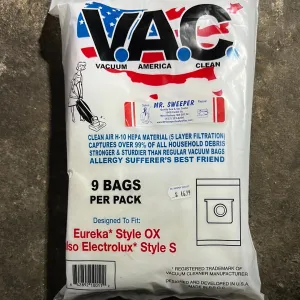 V.A.C. Eureka* Style OX also Electrolux* Style S (VAC12)