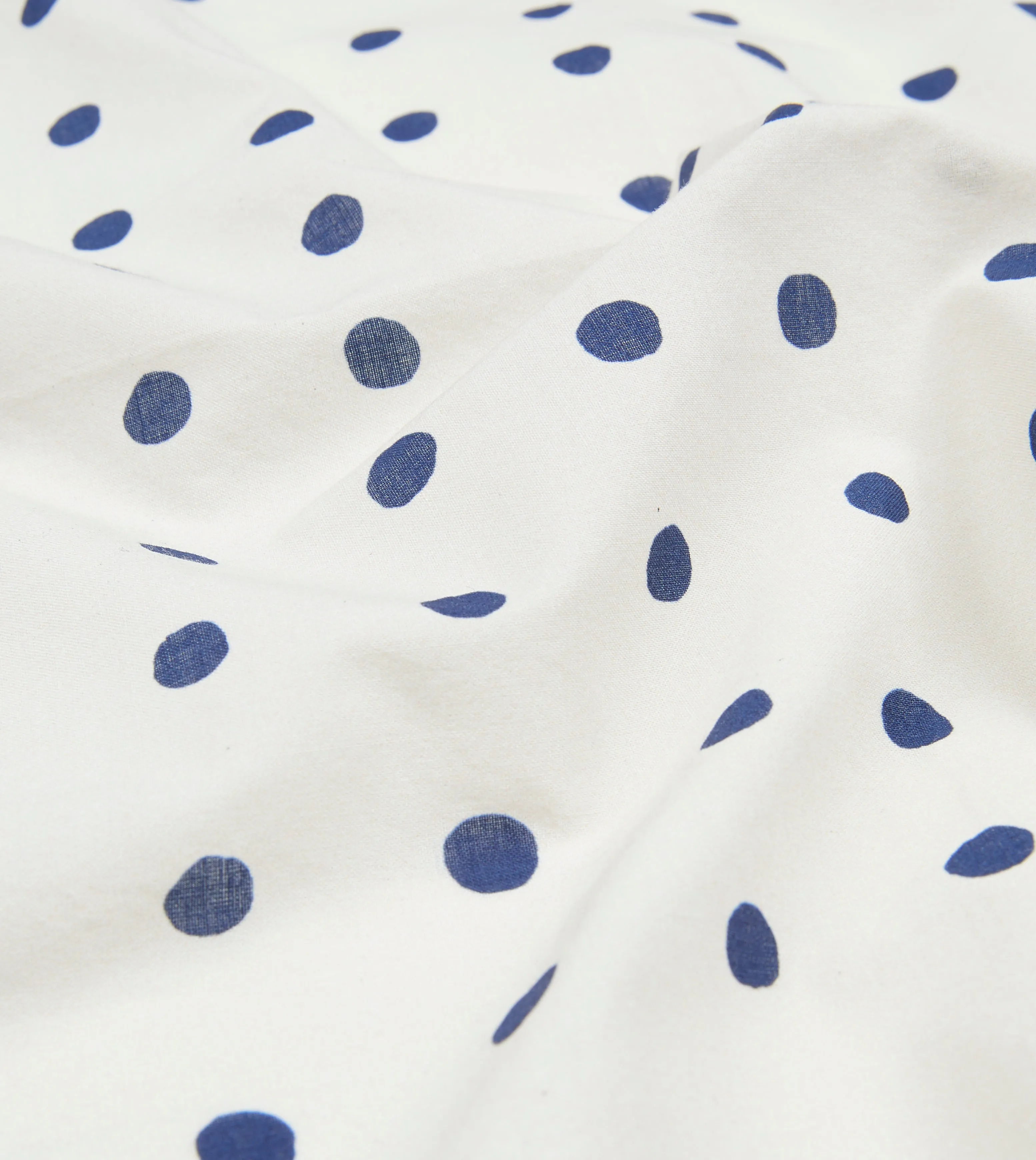 White and Navy Polka Dot Print Bandana