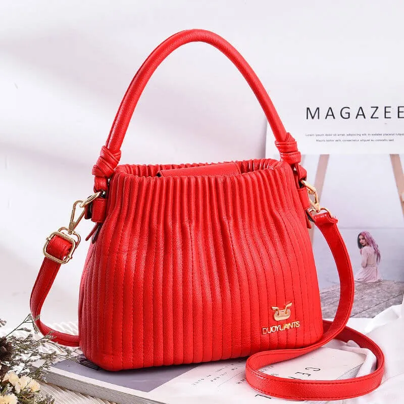 Women's folk stylish fashionable versatile chic vintage soft handbag shoulder bag