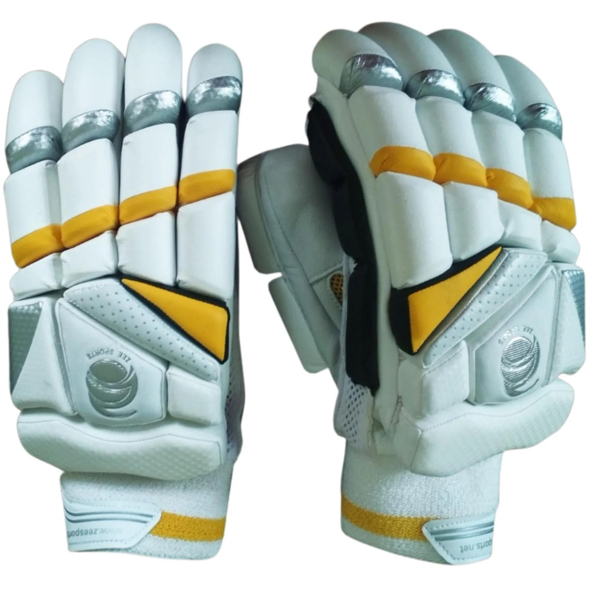 Zee Sports Batting Gloves Tribute Genius Test Standard Yellow